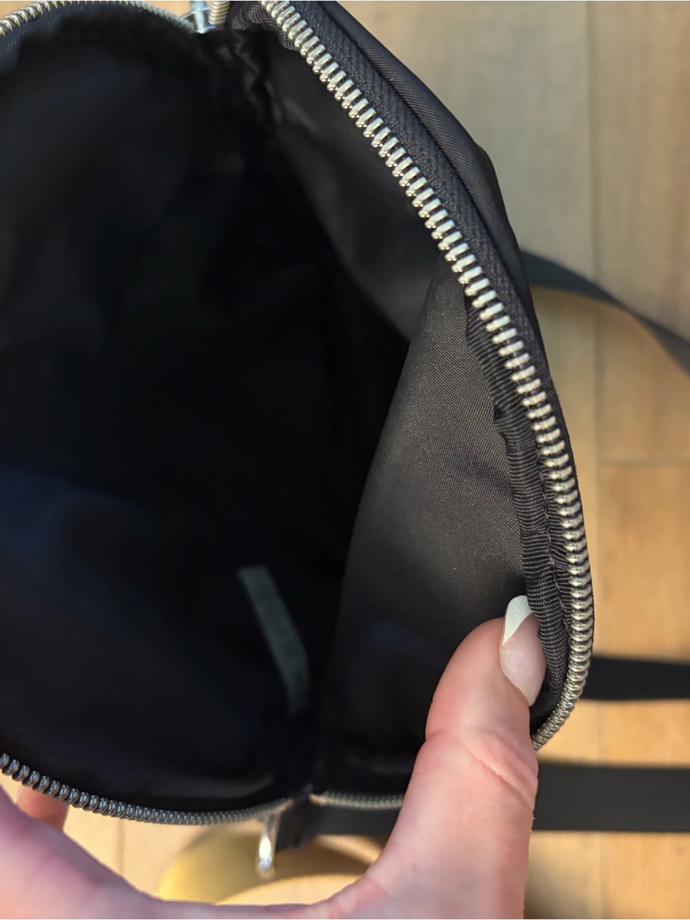 lululemon athletica Black Belt Bag with Silver Hardware - Picture 2 of 4